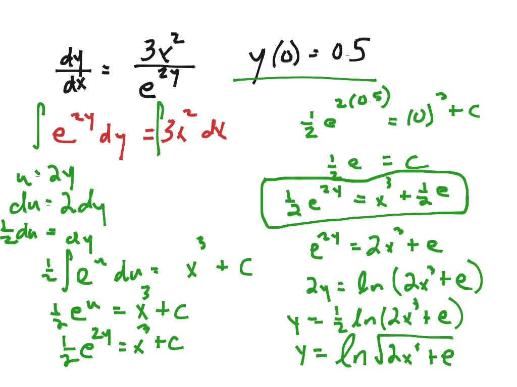 Differential Equations and Separation of Variables | Math, Calculus ...