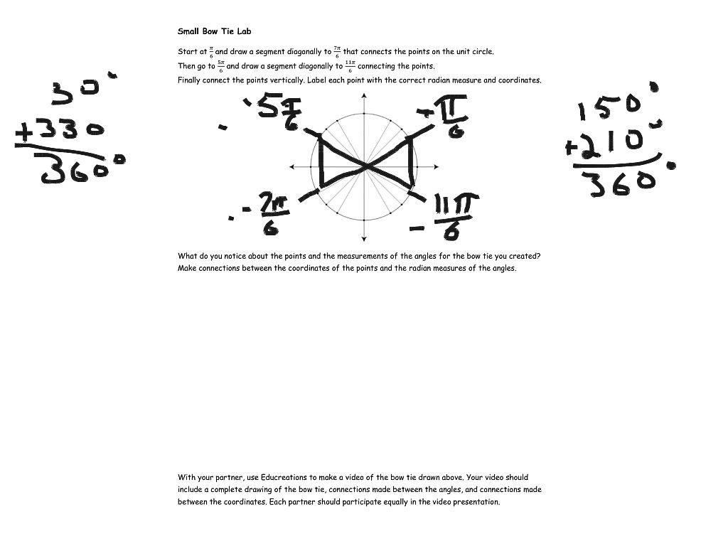 Bow Tie Lab | Math, Precalculus, Nature of Graphs, Trigonometry | ShowMe