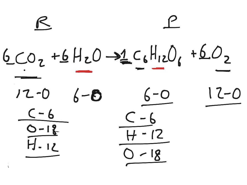 Balancing equations | Science | ShowMe