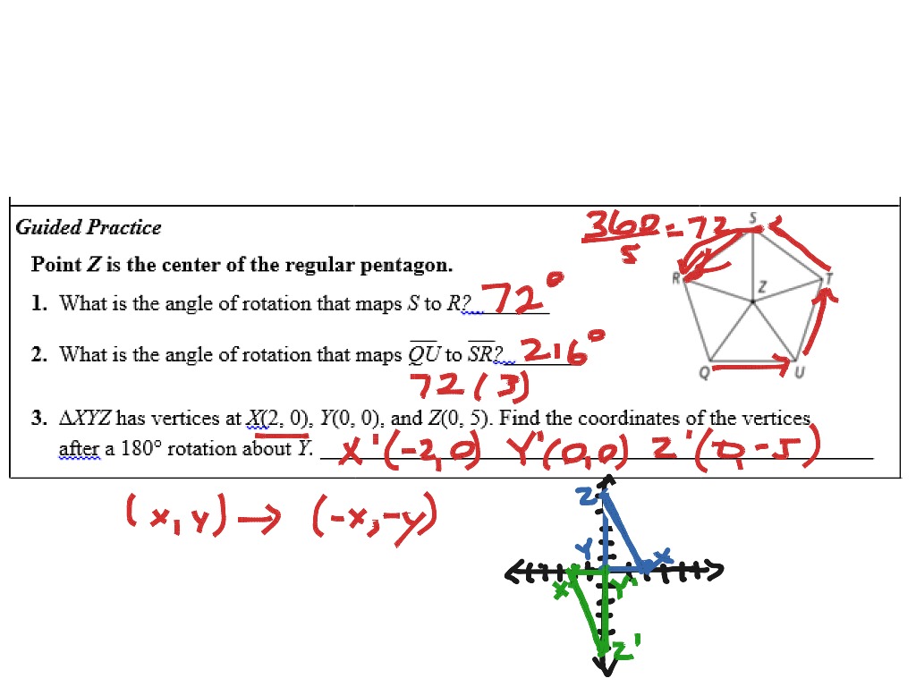 coordinate geometry rotation rules