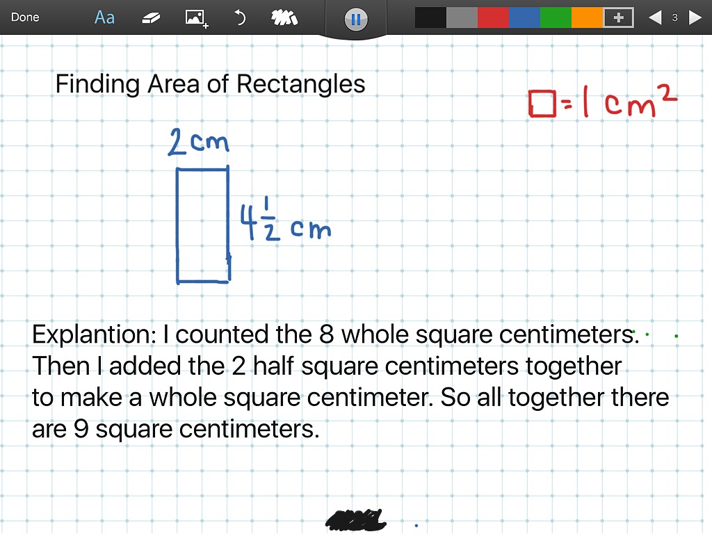 problem solving area of rectangles lesson 11.7