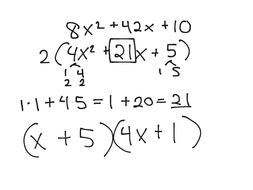 Factoring Messy Trinomials | Math, Pre-Calc 11 | ShowMe