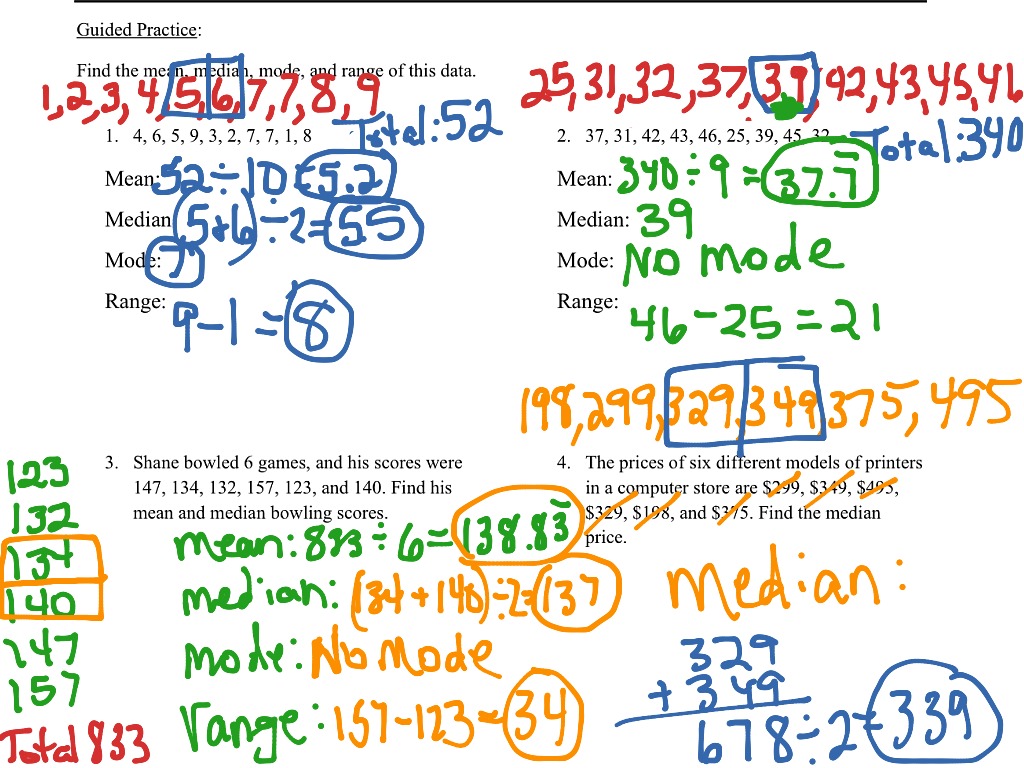 L8 Measures of Center | Math | ShowMe