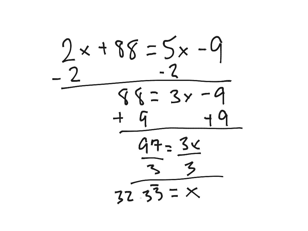 Multi Step Equation Project | Math | ShowMe