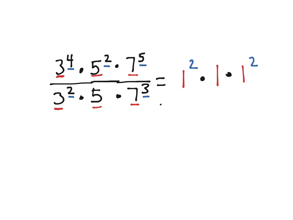 Product and Quotient of powers | Math | ShowMe