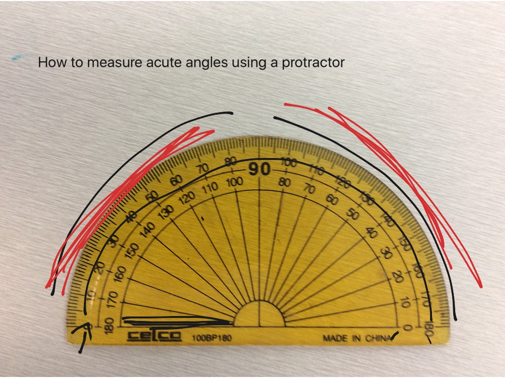 How to measure a acute angle using a protractor | Math ...