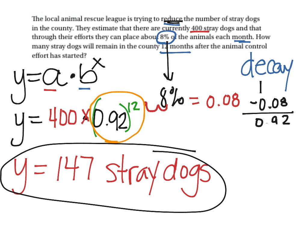 7-7 Exponential Growth And Decay | Math, Algebra | ShowMe