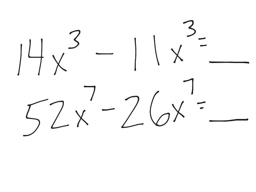 Subtracting Exponents Math ShowMe