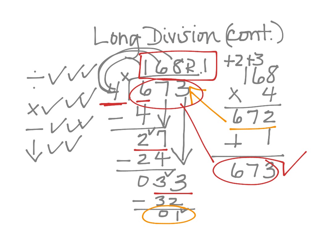 ShowMe - Long division steps grade 4