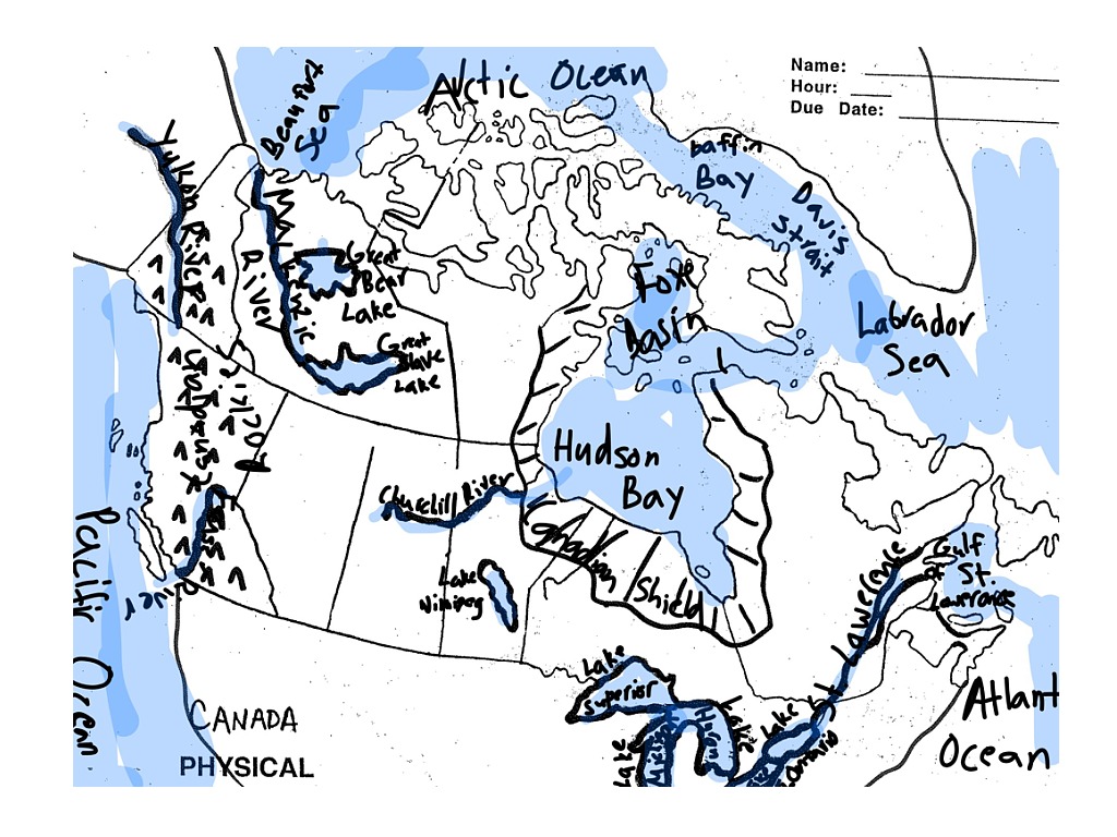 Canada Physical Features Map Global Studies ShowMe   Last Thumb1477501528 