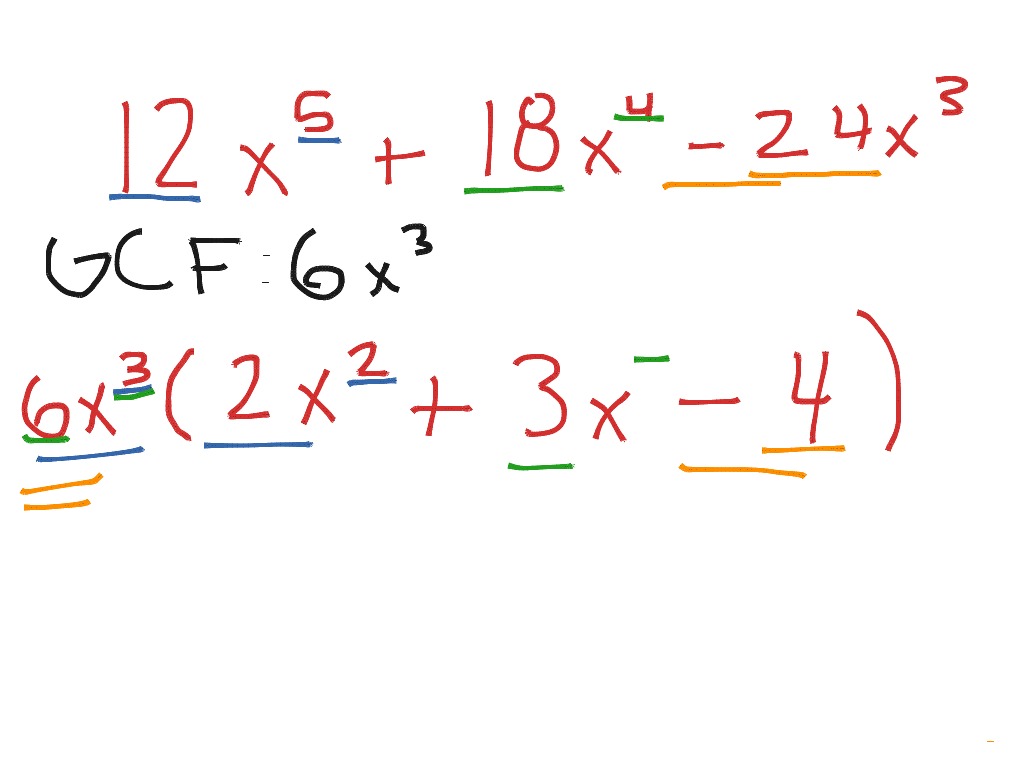 GCF problem a Math ShowMe