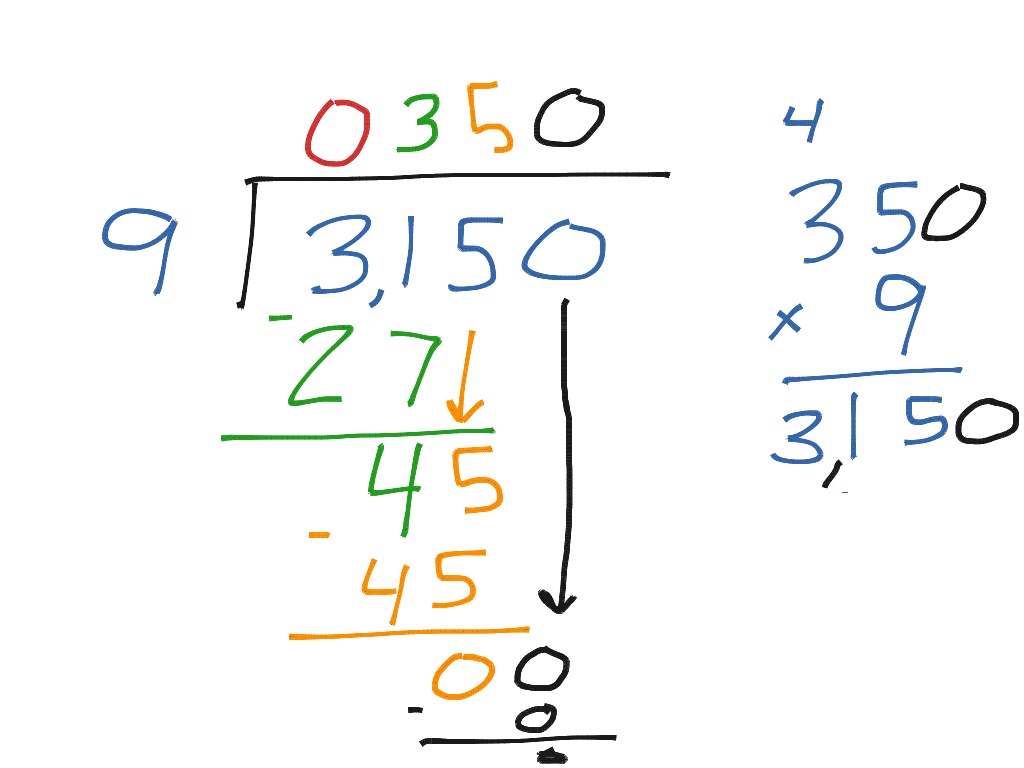 Dividing Multi-Digit Numbers by Single Digit Numbers | Math | ShowMe