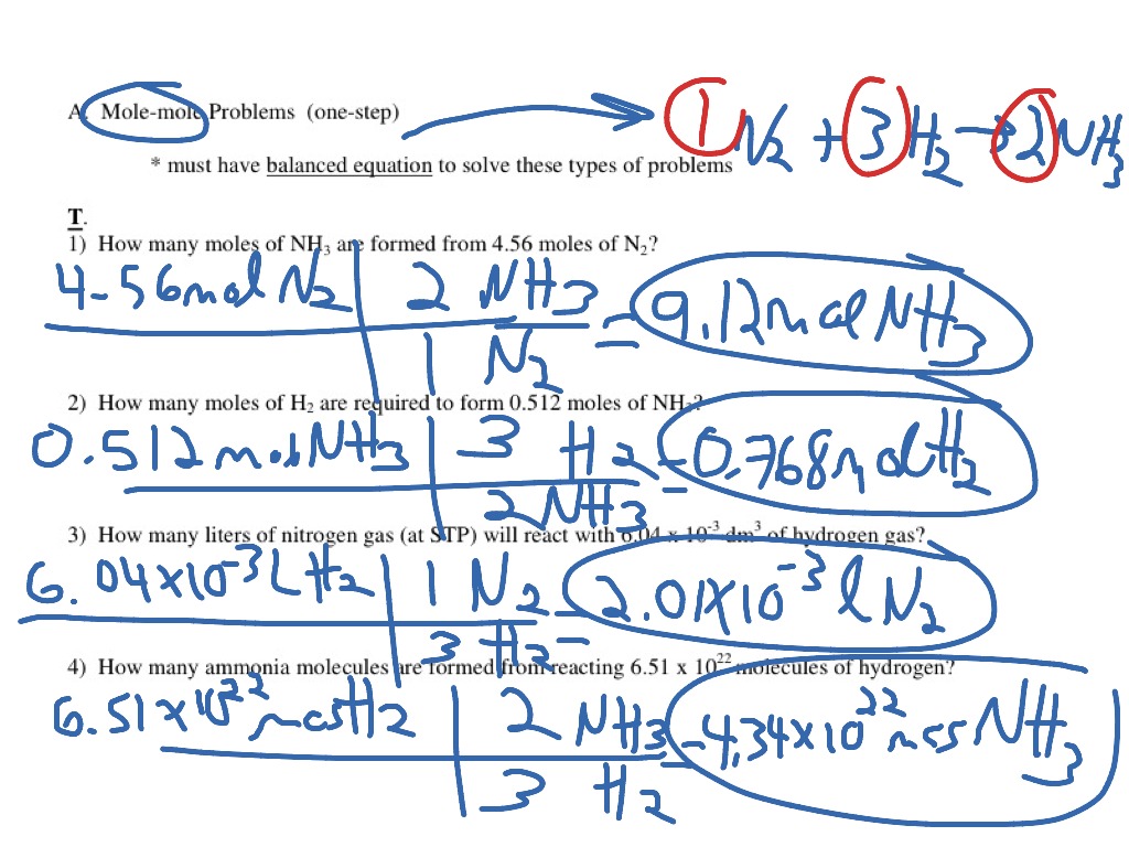 79b Equation Stoichiometry One Step Science Chemistry Stoichiometry Showme 5082