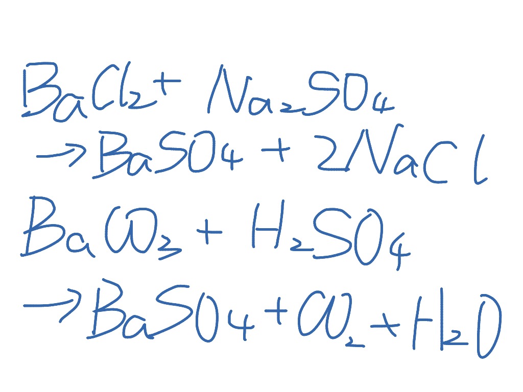 Chem preparation for BaSO4(2) | Science | ShowMe