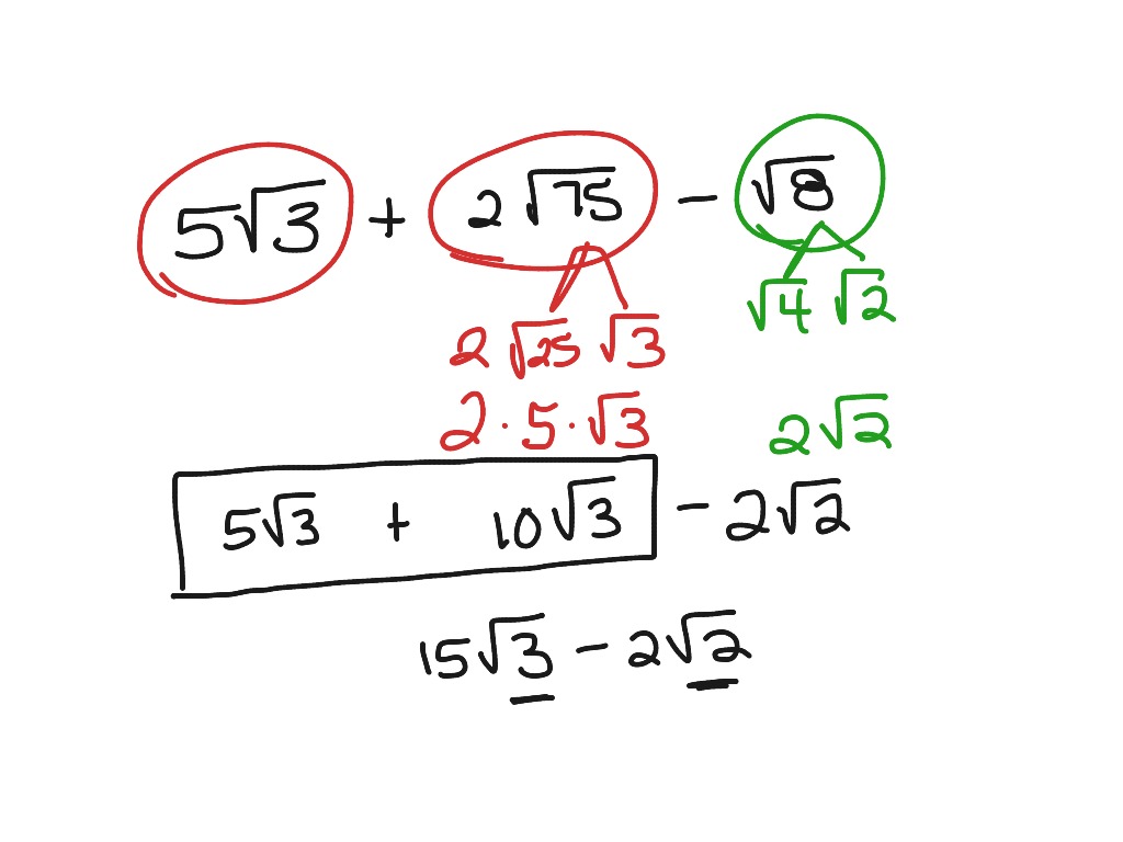 adding-subtracting-radicals-math-showme