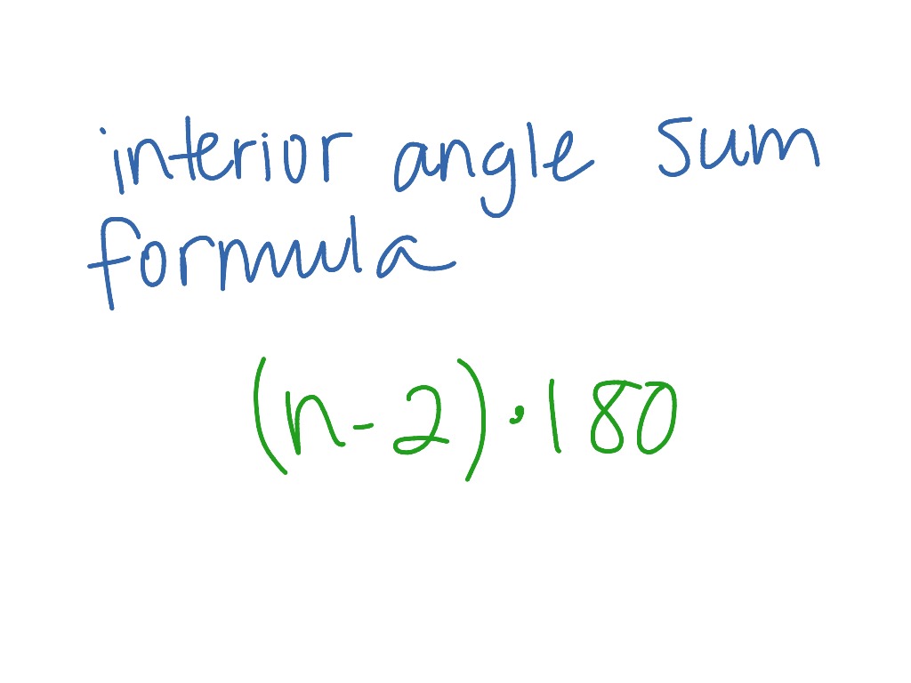 Interior Angle Sum Formula Math Geometry Angles Showme