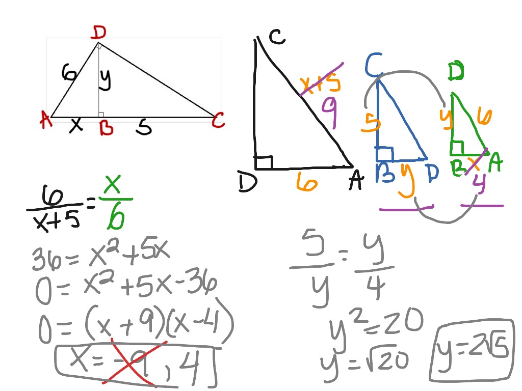 Aamir - altitude hypotenuse | Math | ShowMe