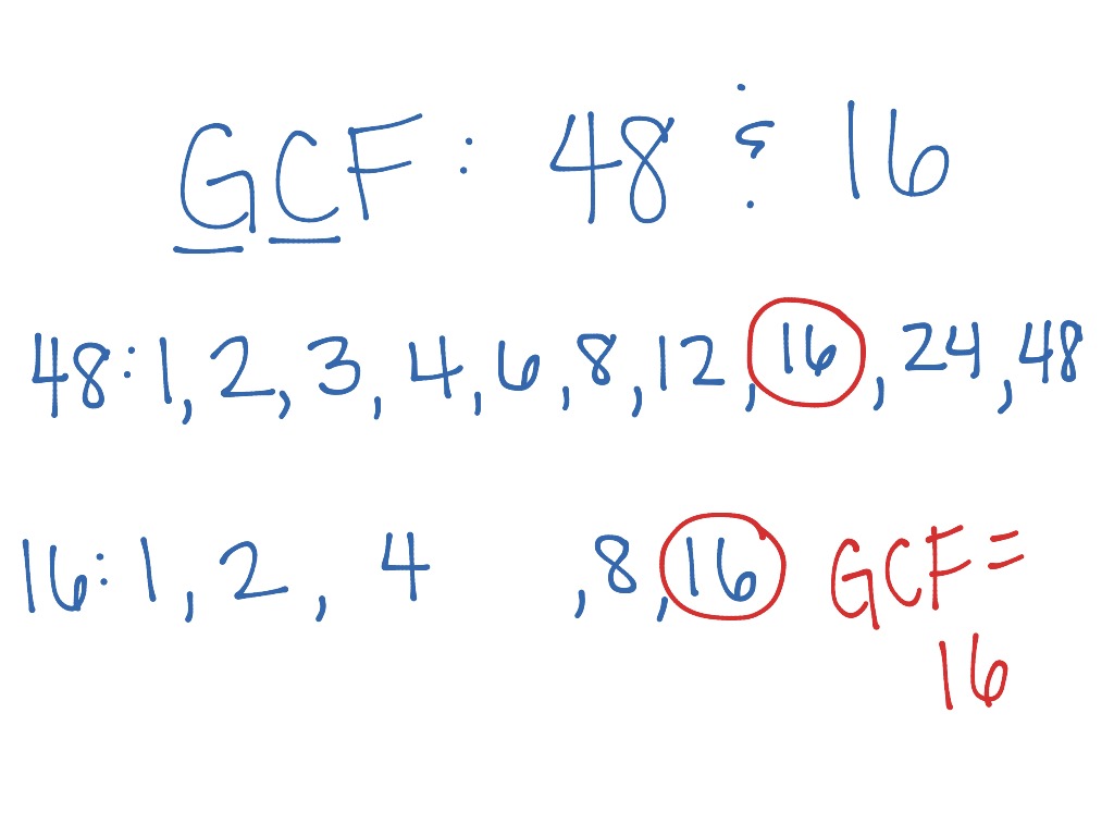 GCF | Math | ShowMe