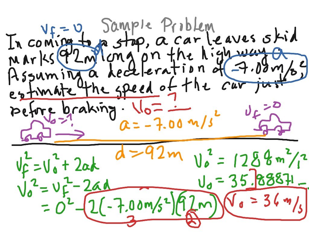 Lesson2.2 Problem | Science, Kinematics | ShowMe