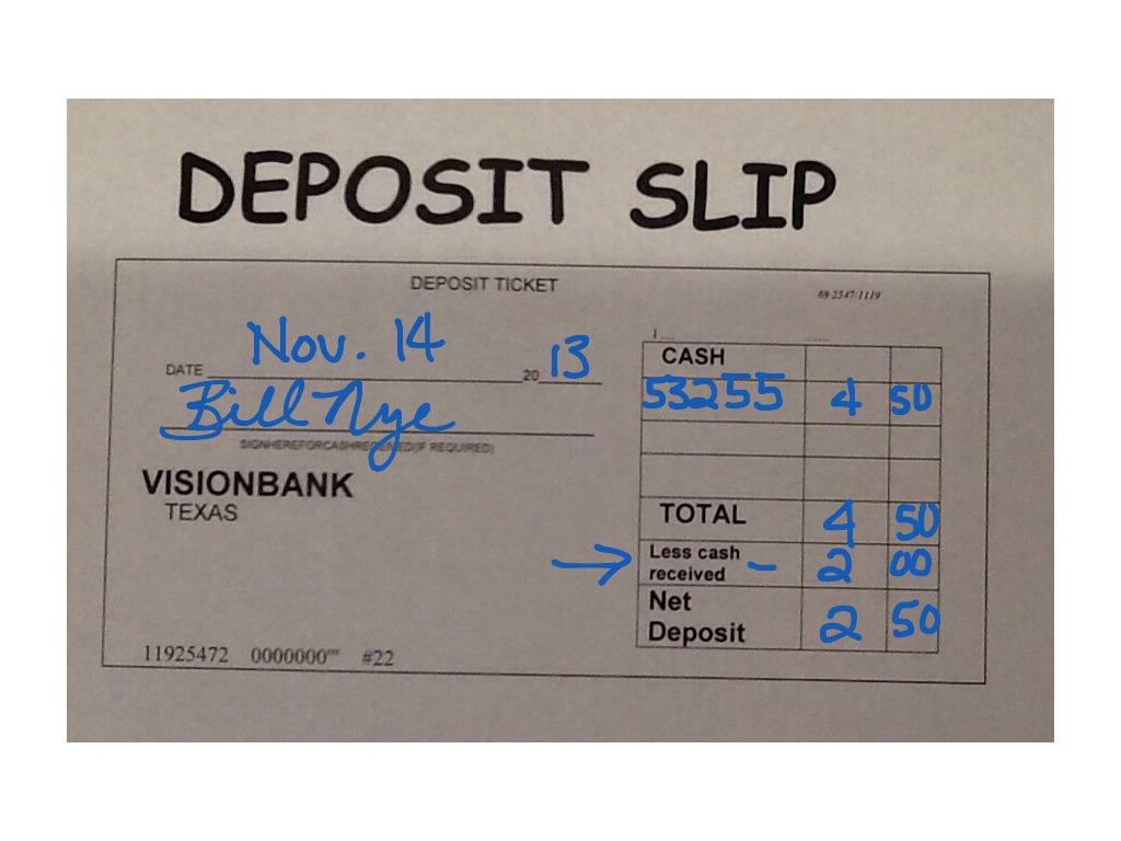 Fill Out A Deposit Slip How To Fill Out A Deposit Slip Finder Com