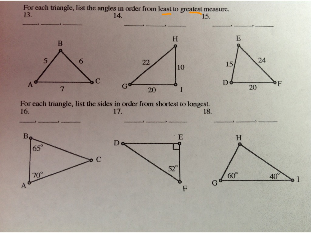 Topic - Triangle Inequality  ShowMe Online Learning With Regard To Triangle Inequality Theorem Worksheet
