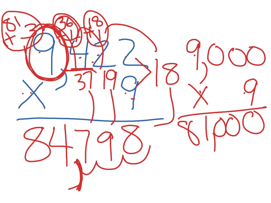 Multiply multiple numbers including across zeros math showme