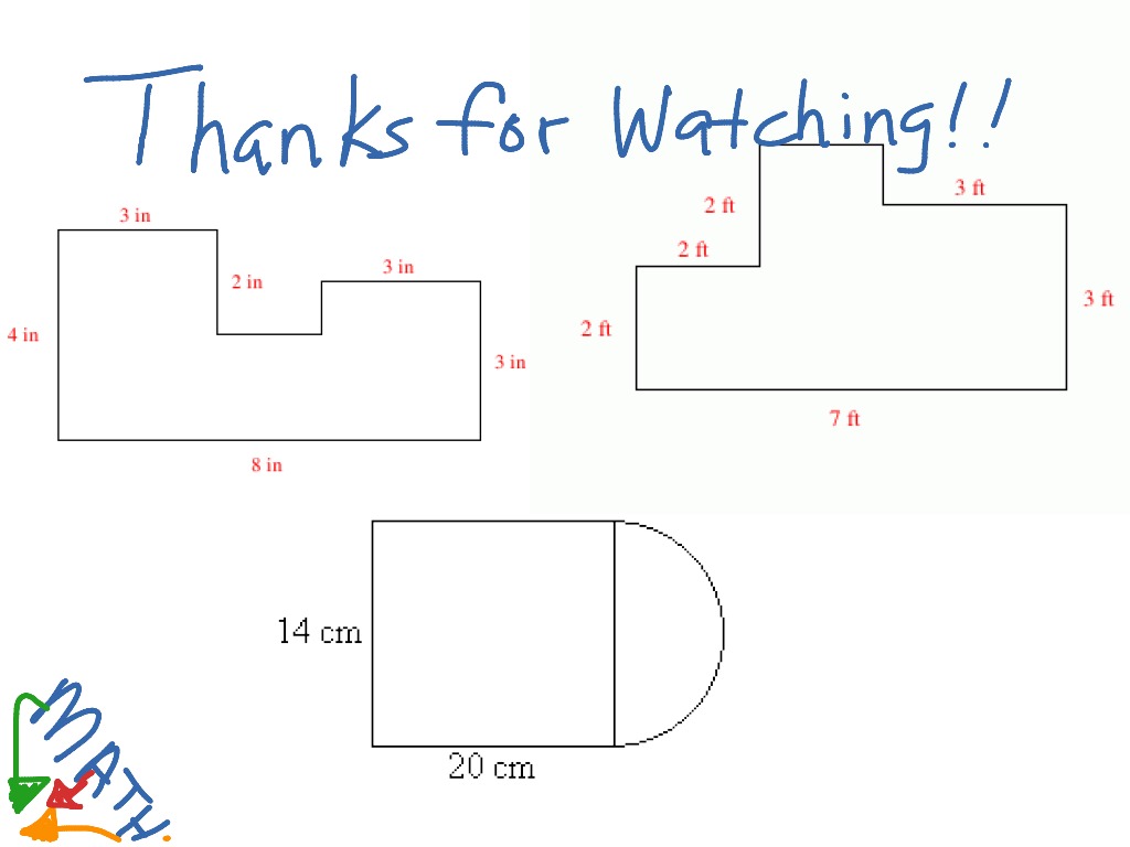 Perimeter And Area Of Composite Shapes Math Geometry 