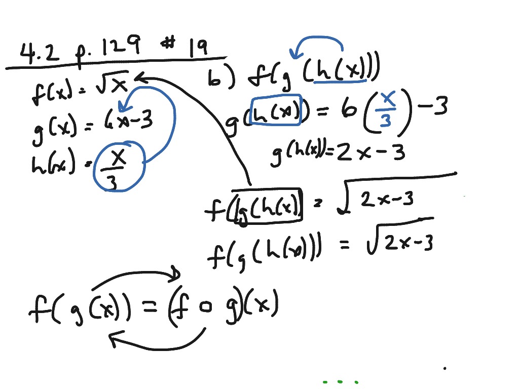 4.2 problem 19 | Math, composite functions | ShowMe
