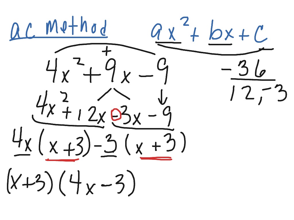 travl Dyrke motion Korrupt Ac method | Math, math222, ac method | ShowMe