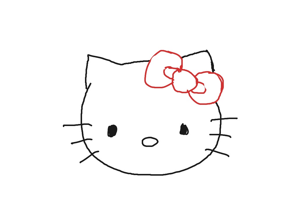 hello kitty face outline
