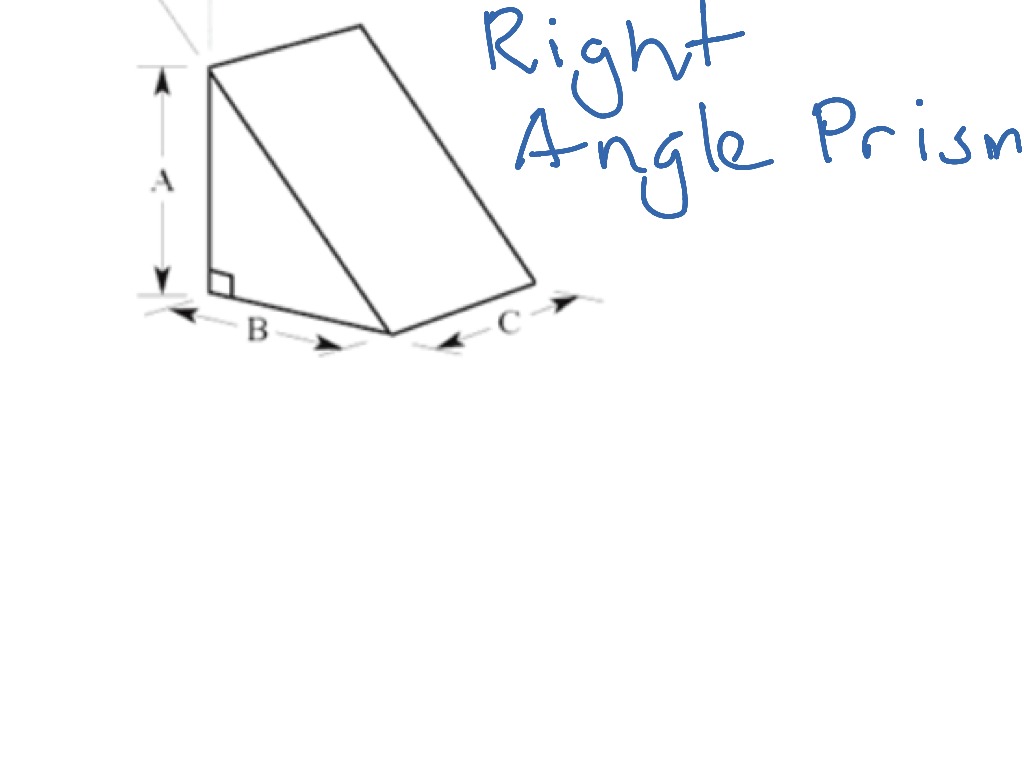 Right Angle Prism Math Volume Geometry Showme