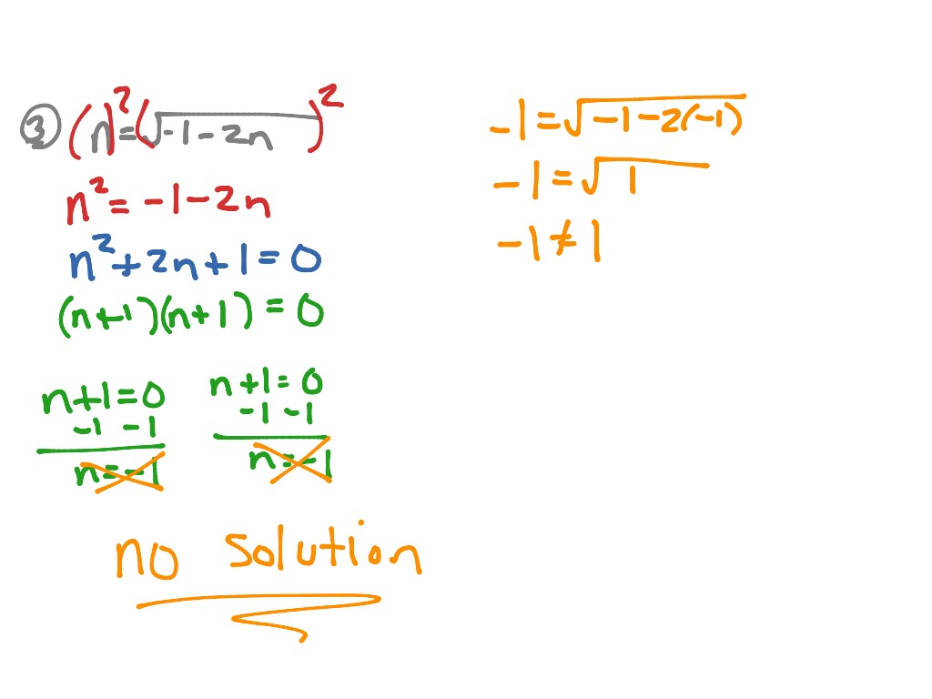 ShowMe - 6-5 solving square root equations