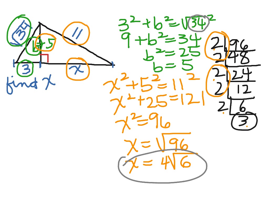 Double Pythagorean Thm problems | Math, Pythagorean Theorem | ShowMe