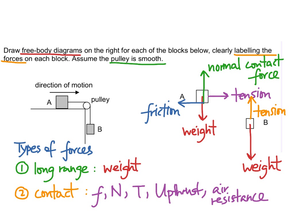 Free Body Diagram Of A Pulley System