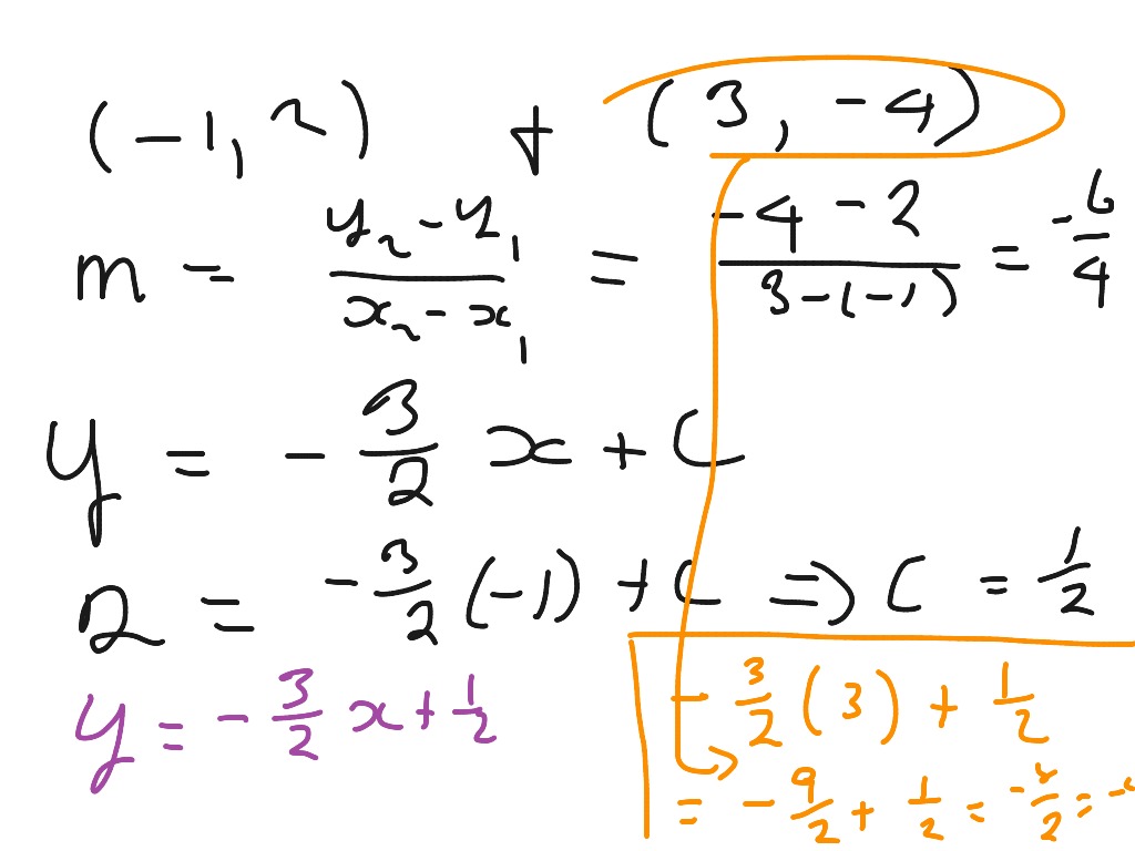 Equations of line 3 | Math, Algebra, Linear Equations | ShowMe