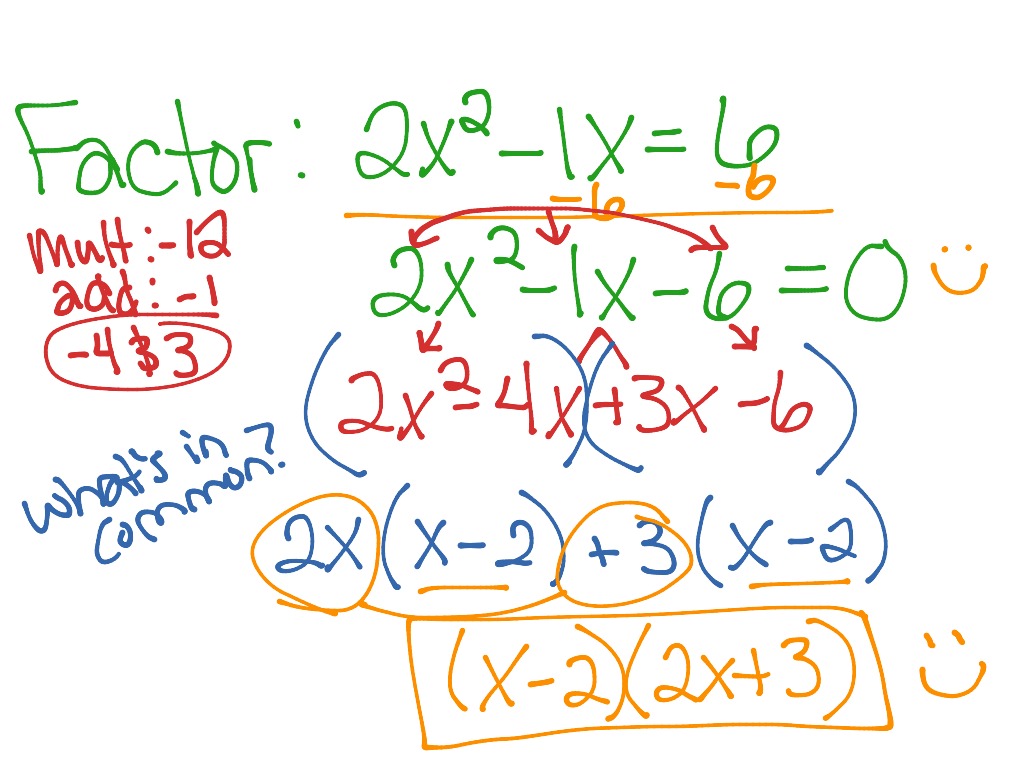 Quadratics Multiplying And Factoring Math ShowMe