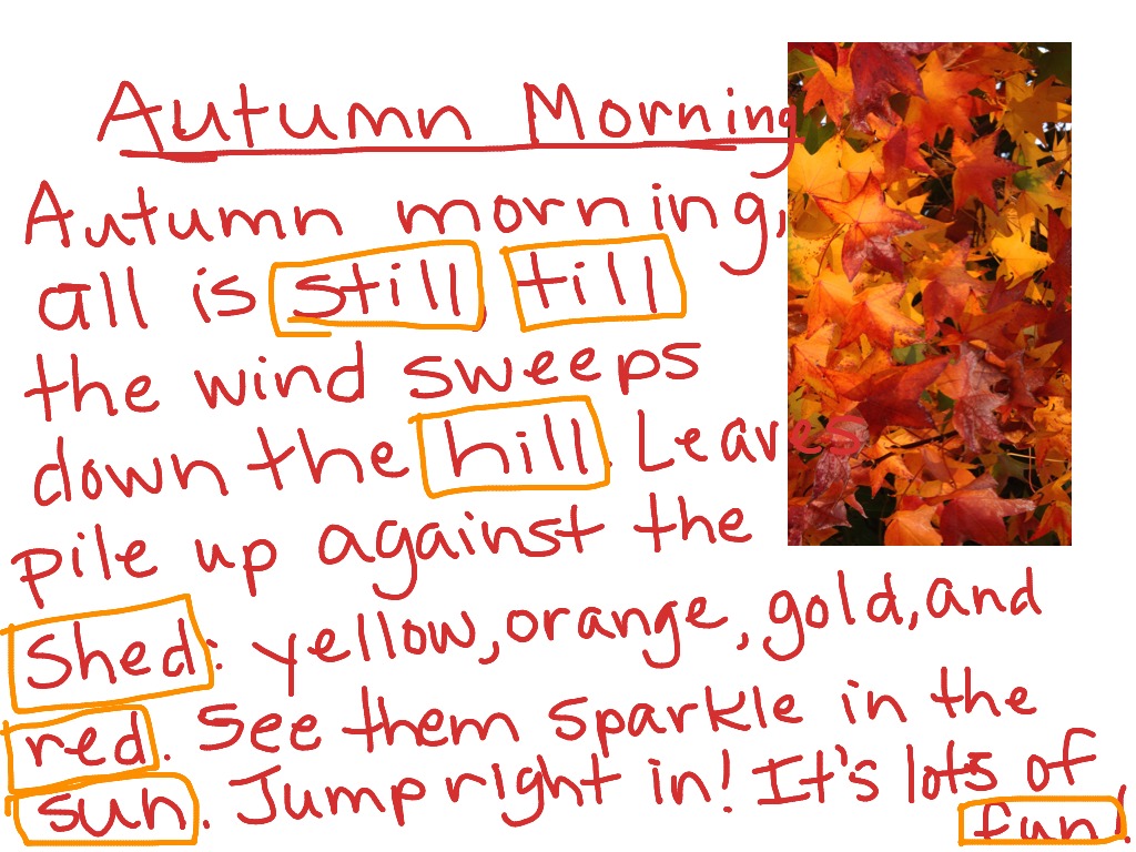 Autumn Morning Poem | english | ShowMe