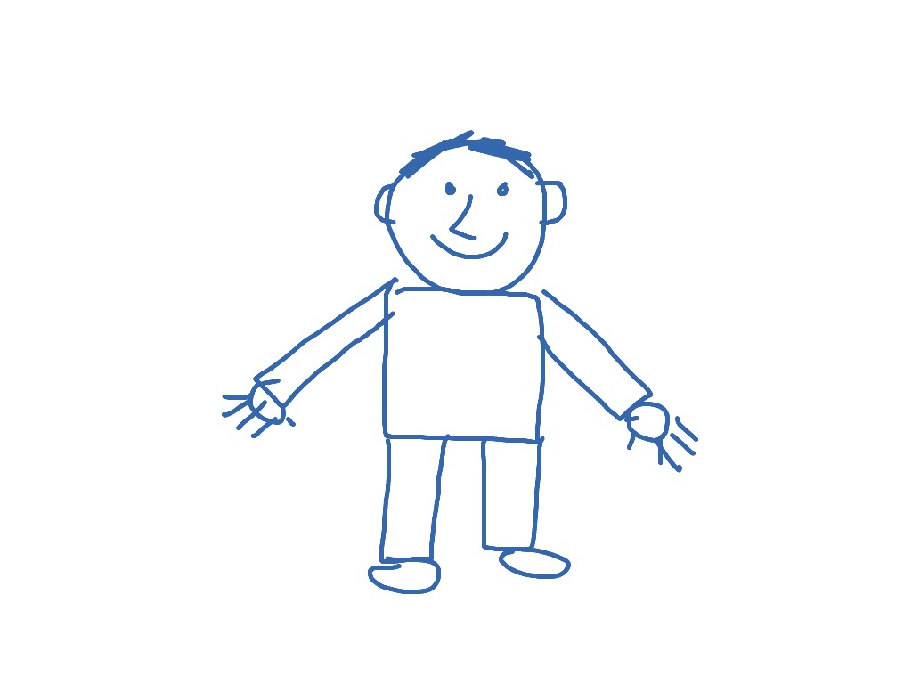 Drawing a person for Kindergarten using Shapes Art ShowMe