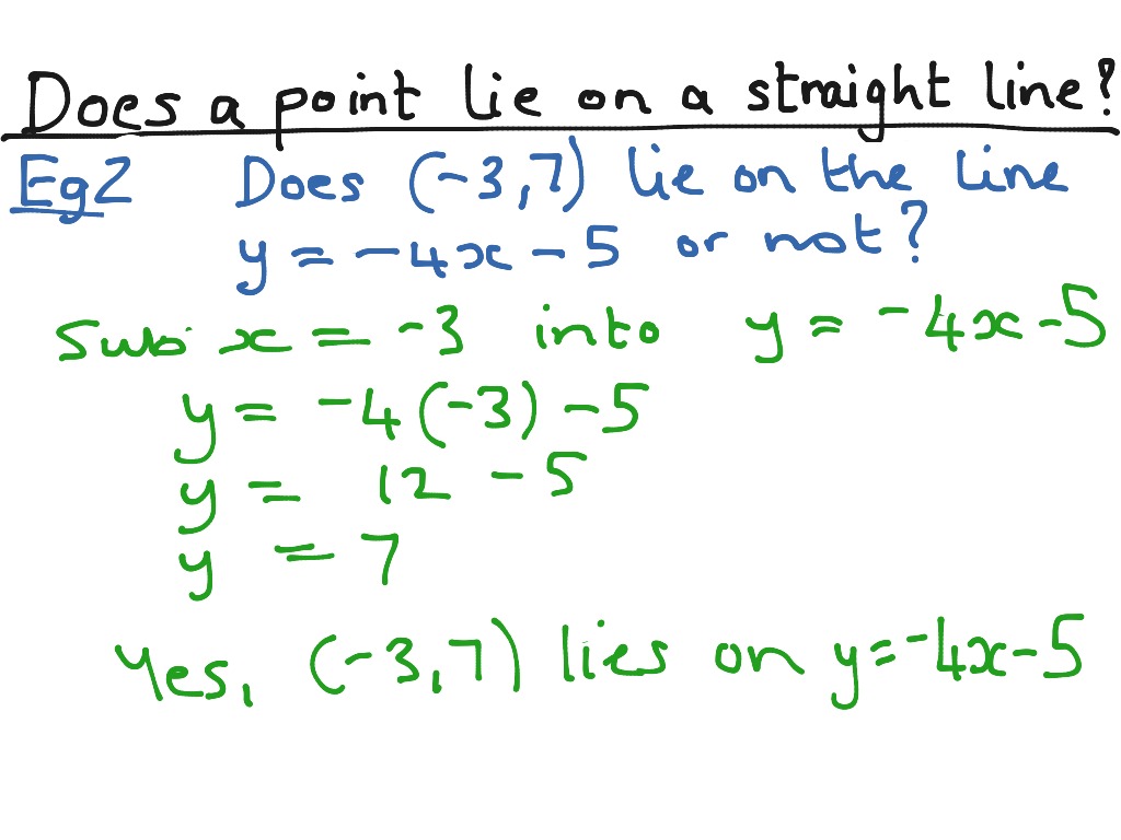 does-a-point-lie-on-a-line-math-algebra-linear-functions-showme