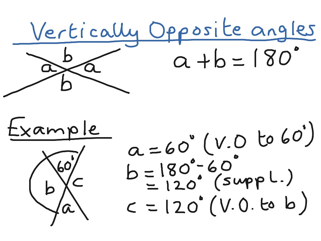 vertically opposite angles examples