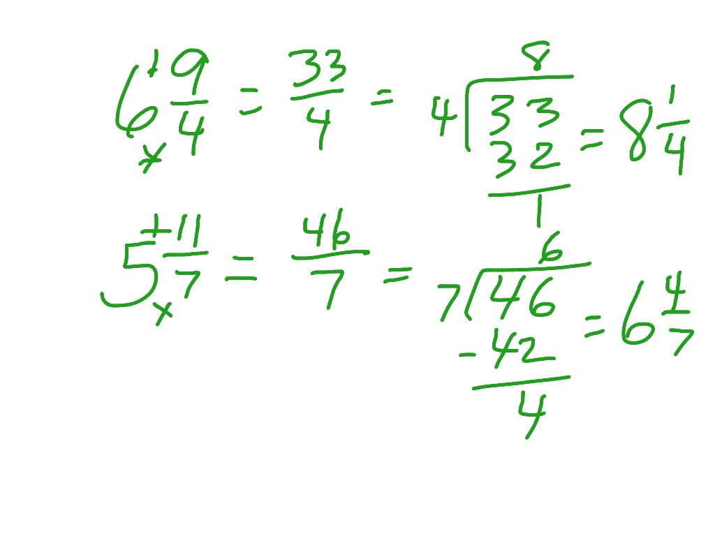 Simplest Form With Mixed Numbers Math ShowMe