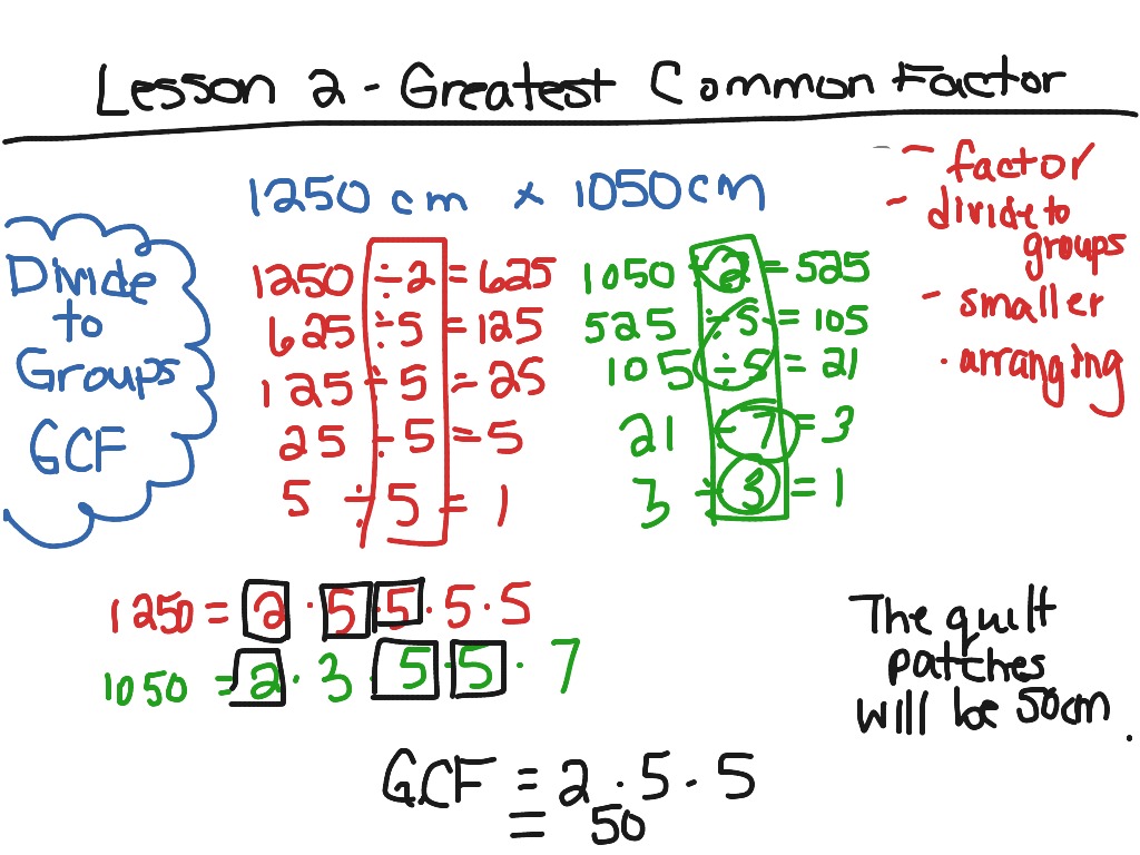 F10 - 7.2 - Greatest Common Factor | Math | ShowMe