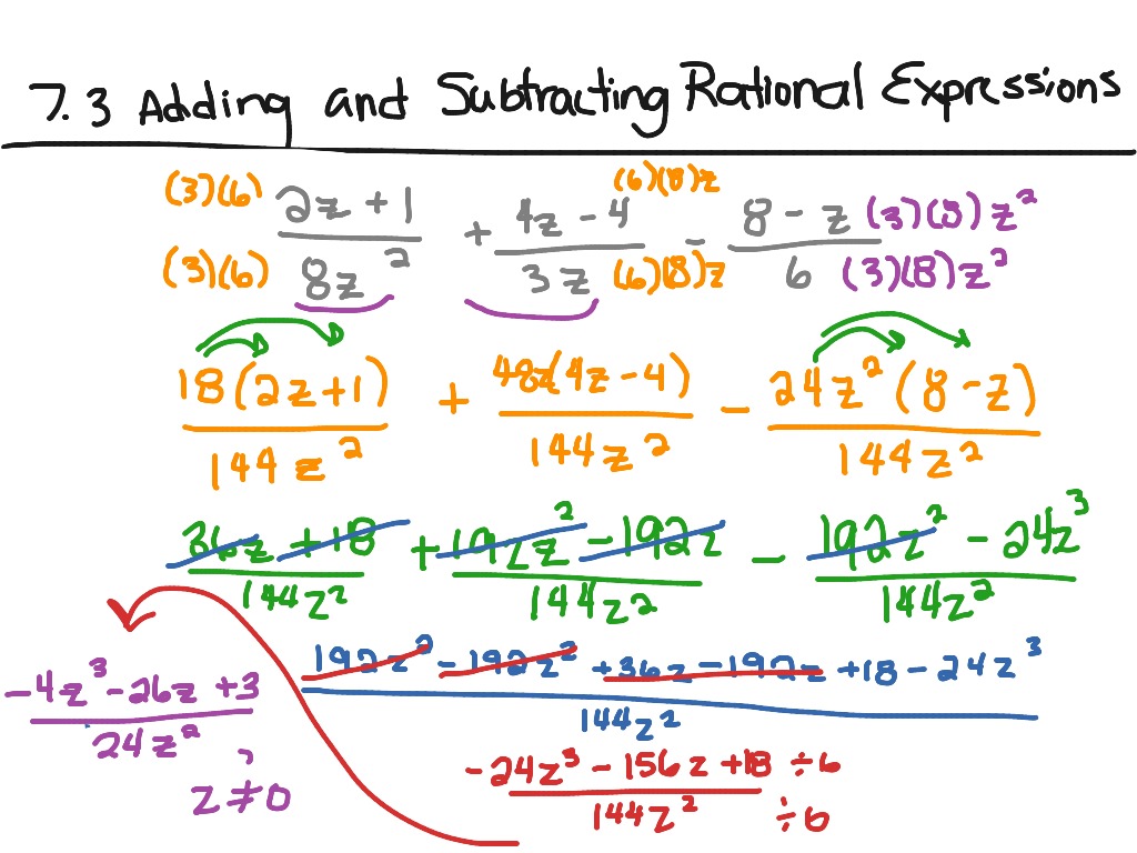 adding rational expressions