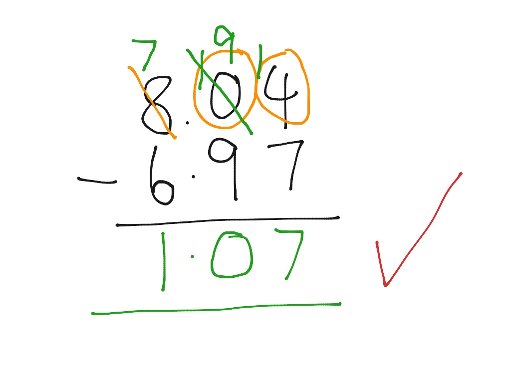 Decomposition | Math, Arithmetic, subtraction, Decimals | ShowMe