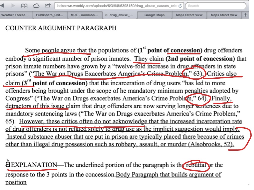 Argumentative EssayCounter Arg Paragraph english ShowMe