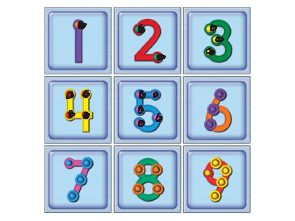 Touch Counting numbers one through five | Math | ShowMe