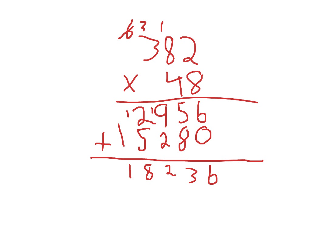 ShowMe - traditional multiplication