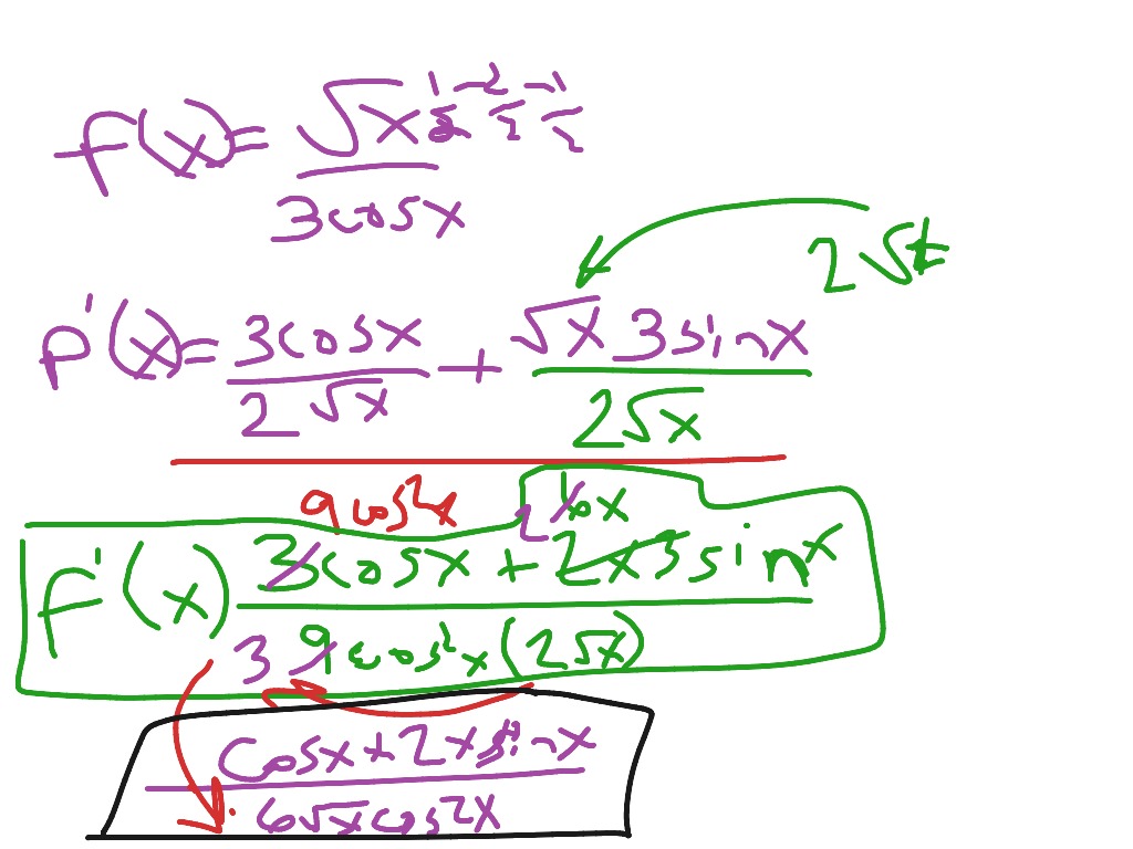 AP CALC NOTES 9/19/12 Quotient/Product | Math, Calculus | ShowMe