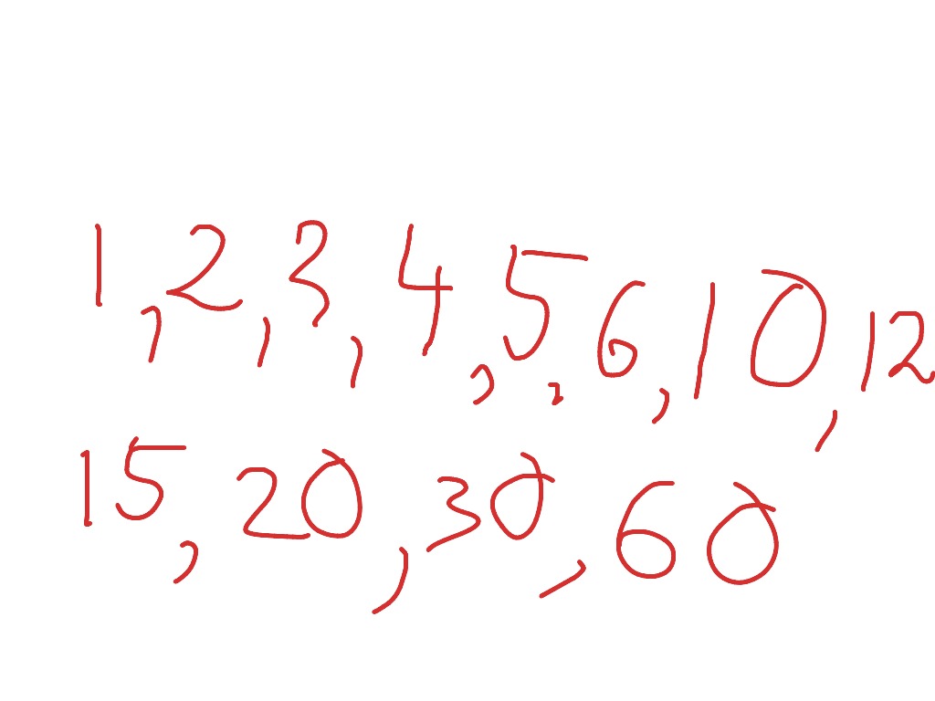  Factors Of 60 By Harrison Daniel And tommy Math ShowMe