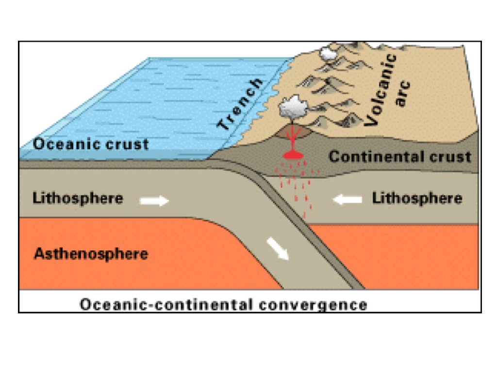 oceanic continental convergent boundary